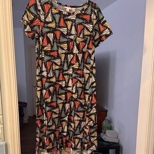 LuLaRoe Multicolor Princess Aurora Carly Dress